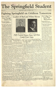 The Springfield Student (vol. 16, no. 01) October 2, 1925
