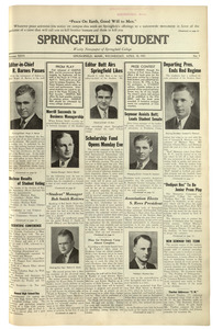 The Springfield Student (vol. 26, no. 01) April 10, 1935