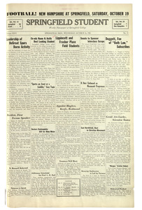 The Springfield Student (vol. 26, no. 11) October 16, 1935