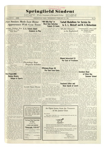 The Springfield Student (vol. 28, no. 24) February 23, 1938