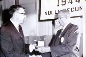Otis E. Finley, Sr., receiving Tarbell Medallion (1969)