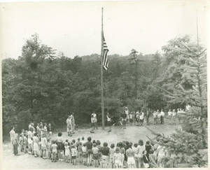 Raising the flag at Camp Massasoit