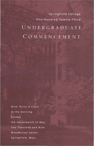 Springfield College undergraduate Commencement Program (2009)