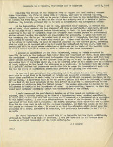 Memoranda to Dr. Doggett, Prof Mohler and Dr. Karpovich (April 5, 1927)