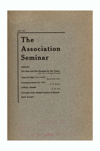 The Association Seminar (vol. 22 no. 10), July 1914