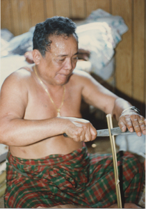 Basket Making: Each bamboo split is divided again, 1987