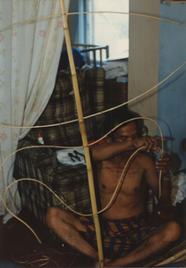 Kite Making: Soeun Tim makes final modifications to the kite's Bottom Wing, 1987