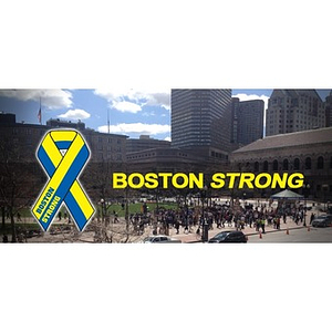 Digital art: Photograph of Copley Square with Boston Strong ribbon ...