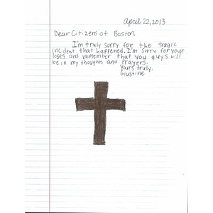 Letter from St. Lucy's School in Long Beach, California