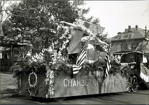 Chamber of Commerce float, Armistice Day parade, Nov. 11, 1928