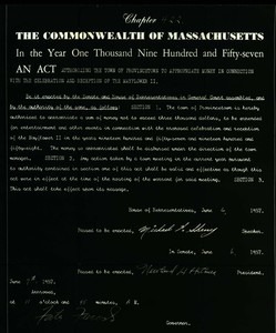 Act Authorizing Mayflower II Celebration