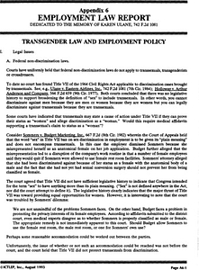 Appendix 6: Employment Law Report