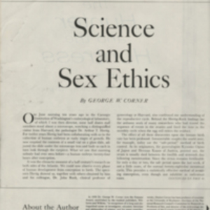 Science and Sex Ethics