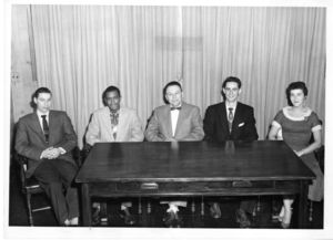 Members of Suffolk University's Business Club, 1956