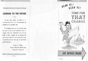 "Hear ye! hear ye! Time for that Change" Congressional campaign pamphlet for John Joseph Moakley