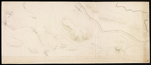 Plan and profile of a railroad route from Palmer to Montague, through Palmer, Belchertown, Amherst, Sunderland and Montague / by George Stevens, engineer.
