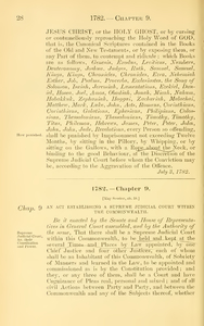 1782 Chap. 0009 An Act Establishing A Supreme Judicial Court Within The Commonwealth.