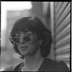 Christiane Amanpour, CNN journalist and war correspondent pictured in Belfast - she was here to cover the release of political prisoners (under the Good Friday Agreement)