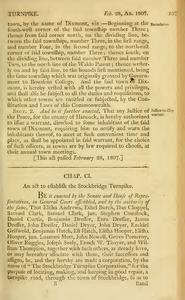 1806 Chap. 0101. An Act To Establish The Stockbridge Turnpike.