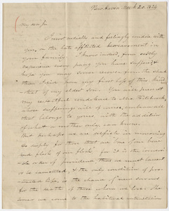 Benjamin Silliman letter to Edward Hitchcock, 1824 March 20