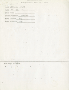Citywide Coordinating Council daily monitoring report for South Boston High School's L Street Annex by Marilyn Neyer, 1976 January 20