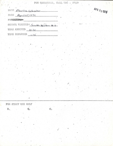 Citywide Coordinating Council daily monitoring report for South Boston High School by Marilee Wheeler, 1976 April 27