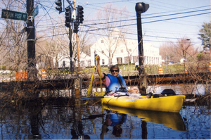 Kayaking to Wayland center