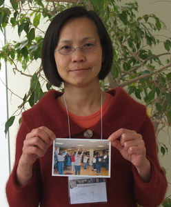 Wendy Ng at the Boston Public Housing Mass. Memories Road Show