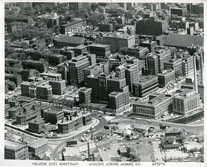 Boston City Hospital, looking across Albany Street