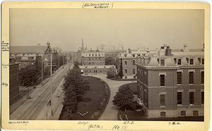 View from the Nurses Home northward along Harrison Avenue