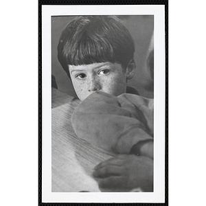 A boy with freckles from the Boys and Girls Clubs of Boston