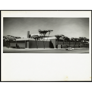 Architectural model (street rear view) of the Roxbury Boy's Club produced by The Architects Collaborative, Inc