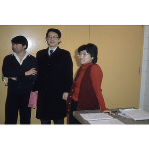 Suzanne Lee with guests at a gathering of the Chinese Progressive Association