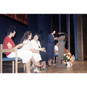 Speaker at Roxbury Community College's commencement ceremony