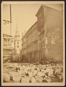 Washington Street looking towards the Old South Meeting House after the Boston Fire, Boston, Mass., 1872