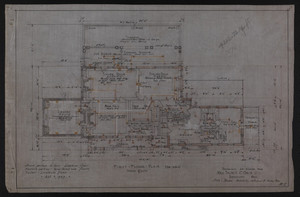 First Floor Plan, Drawings of House for Mrs. Talbot C. Chase, Brookline, Mass., Oct. 7, 1929