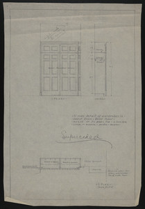 1/2" Scale Detail of Wardrobes in Guest Room, Third Floor, House of J.S. Ames Esq., 3 Com. Ave., undated
