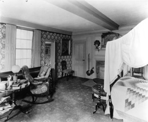 Interior view of the Dorothy Quincy House, bedroom, Quincy, Mass., undated