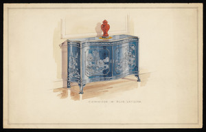 "Commode in Blue Lacquer"