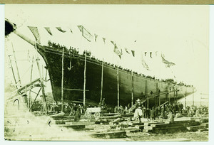 Shipyard view of the J.R. Teel, Newburyport, Mass., undated