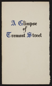 Glimpse of Tremont Street, Home Savings Bank of Boston, Tremont at School Street, Boston, Mass., undated