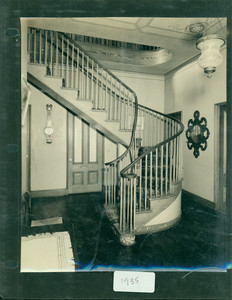 Tucker Family photograph album, interior view, staircase, page eleven, Wiscasset, Maine, 1935