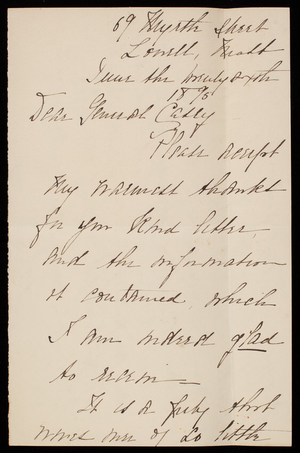 Sarah Burlingame Webster to Thomas Lincoln Casey, June 26, 1895
