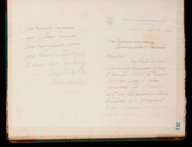 Thomas Lincoln Casey Letterbook (1888-1895), Thomas Lincoln Casey to Hon. William Lochner, November 10, 1894