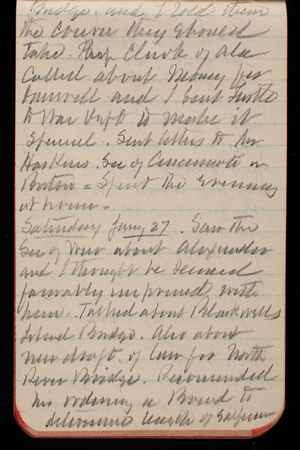 Thomas Lincoln Casey Notebook, November 1893-February 1894, 76, Bridge and I told them