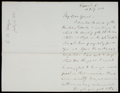 Rutherford B. Hayes to Thomas Lincoln Casey, July 16, 1881
