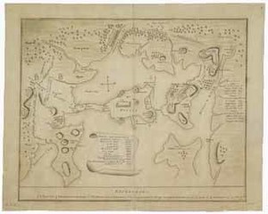 Manuscript map of the Battle of Bunker Hill, 1775