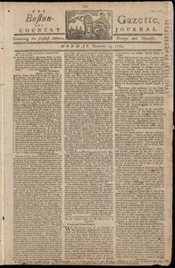 The Boston-Gazette, and Country Journal, 14 November 1774