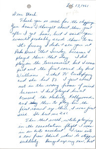 Letter from Tish Preuss to Mark H. McCormack