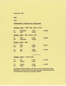 Memorandum from Judy A. Chilcote to Mark H. McCormack